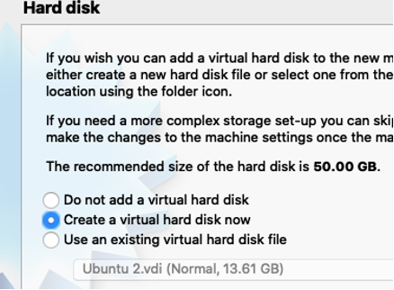 Hard Disk Create