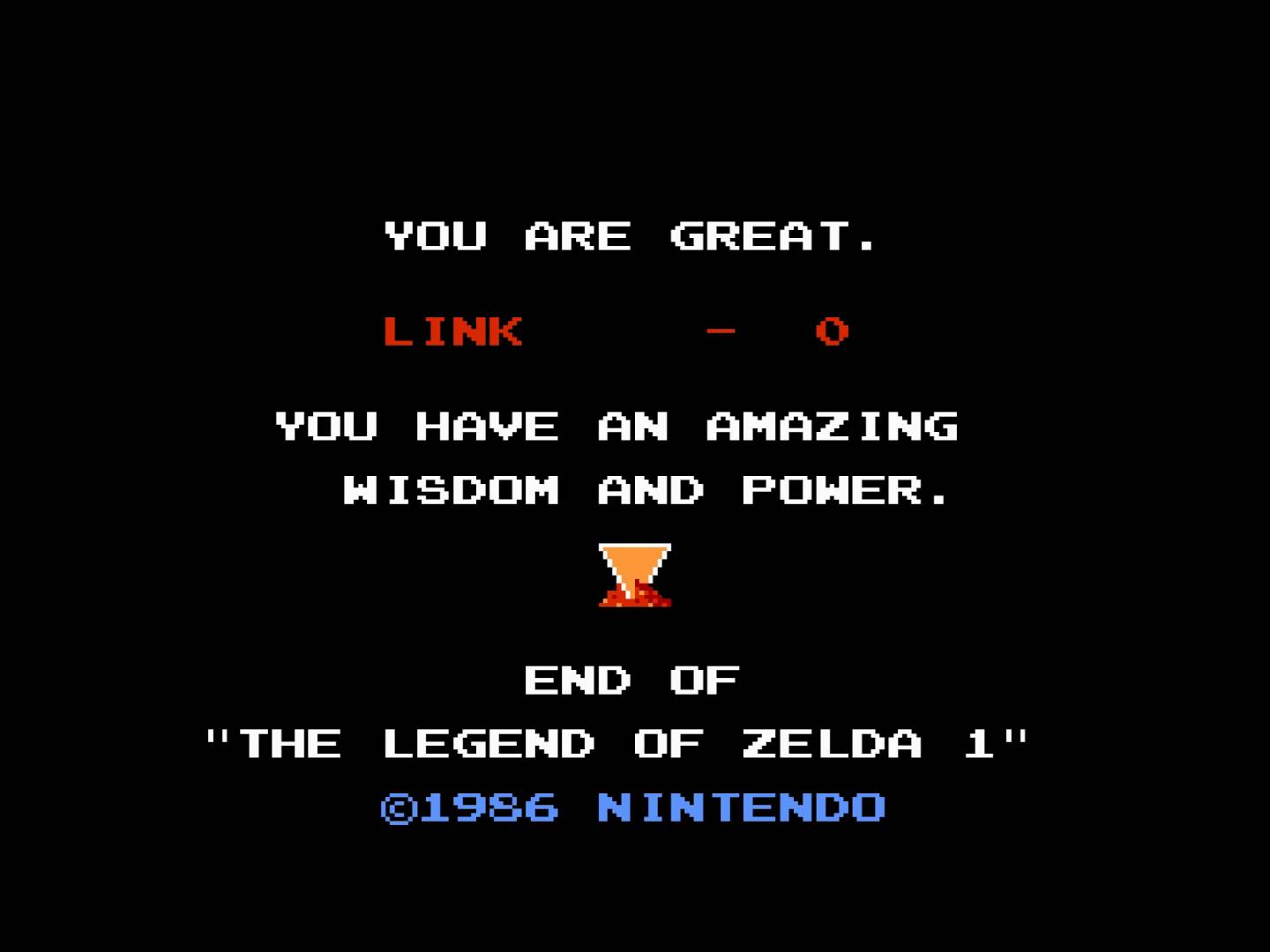 Zelda 1986 End