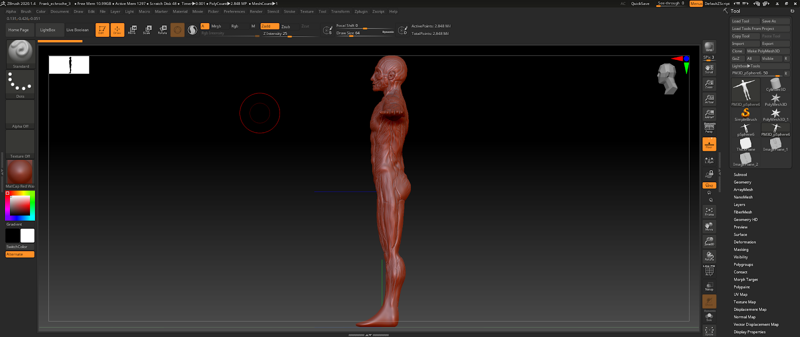 Zbrush tool used by students at UAT