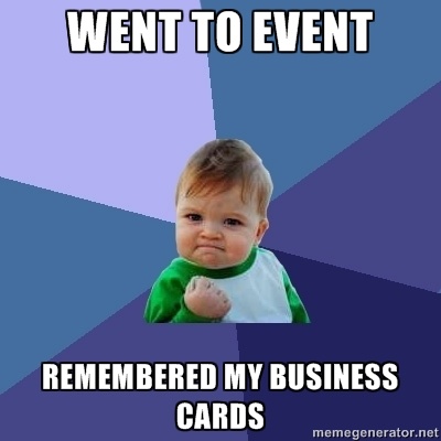 Remembered Business Cards Meme