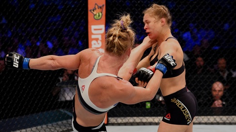 Holly Holm Kicking Ronda Rousey