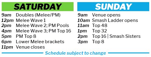 Melee Schedule