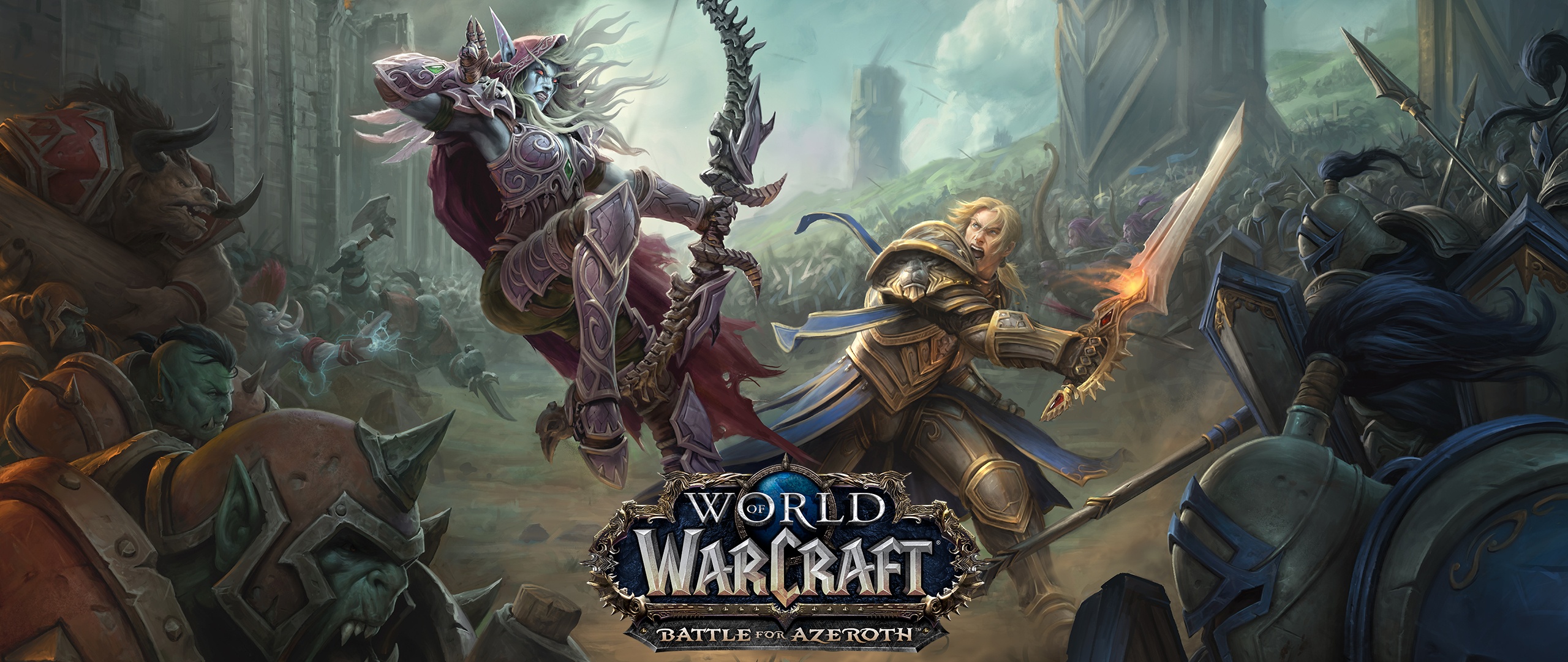 World_of_Warcraft_Battle_for_Azeroth_Anduin_vs_Sylvanas_Key_Art_Logo